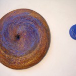  L'extremite du trou noir, 103 x 23 cm, oil and resin on wood 